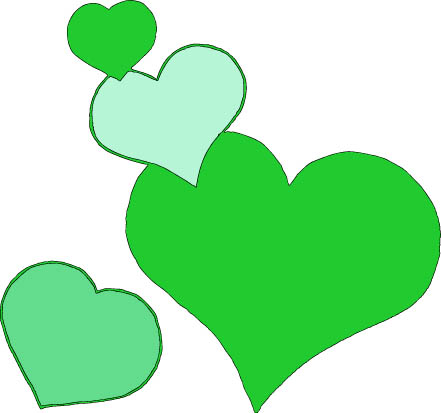 Heart green clipart