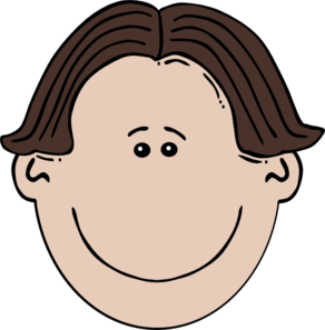 Boy Face With Parted Hair Clip Art - vector clip art ...