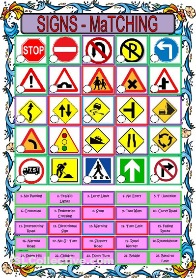 5 Best Images of Printable Traffic Signs Worksheets - Printable ...