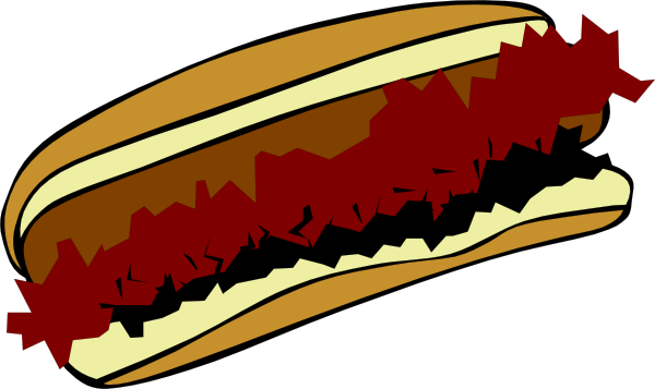 Hot dog chili dog clipart