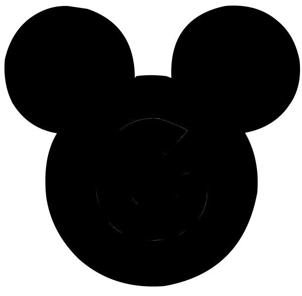 Free black and white clipart disney chacaters