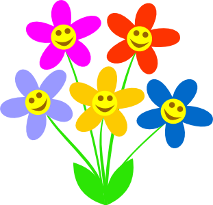 487 views Happy Smile Flower Clipart