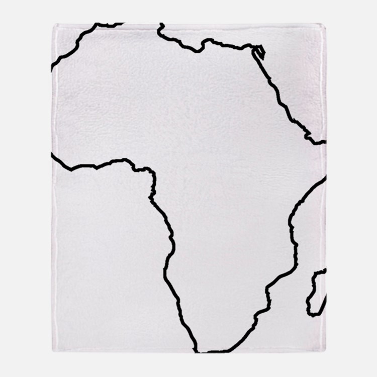 Africa Map Throw Blankets, Africa Map Fleece Blankets, Stadium ...