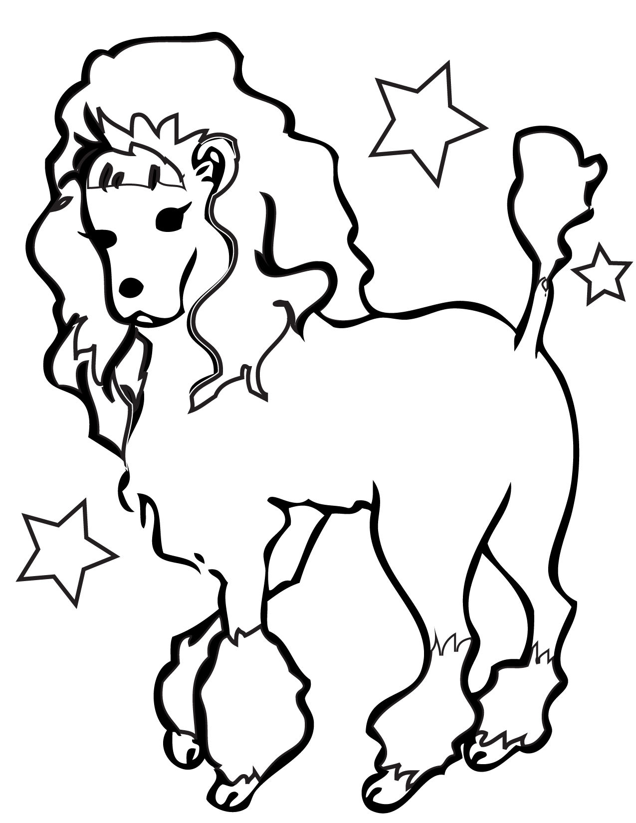 Poodle Coloring Page - Handipoints - ClipArt Best - ClipArt Best