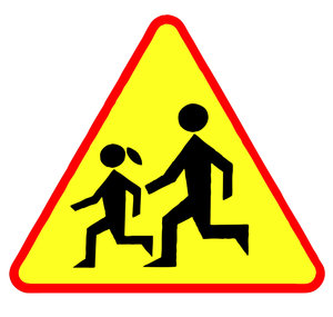 Warning sign: kids on road | Free stock photos - Rgbstock -Free ...