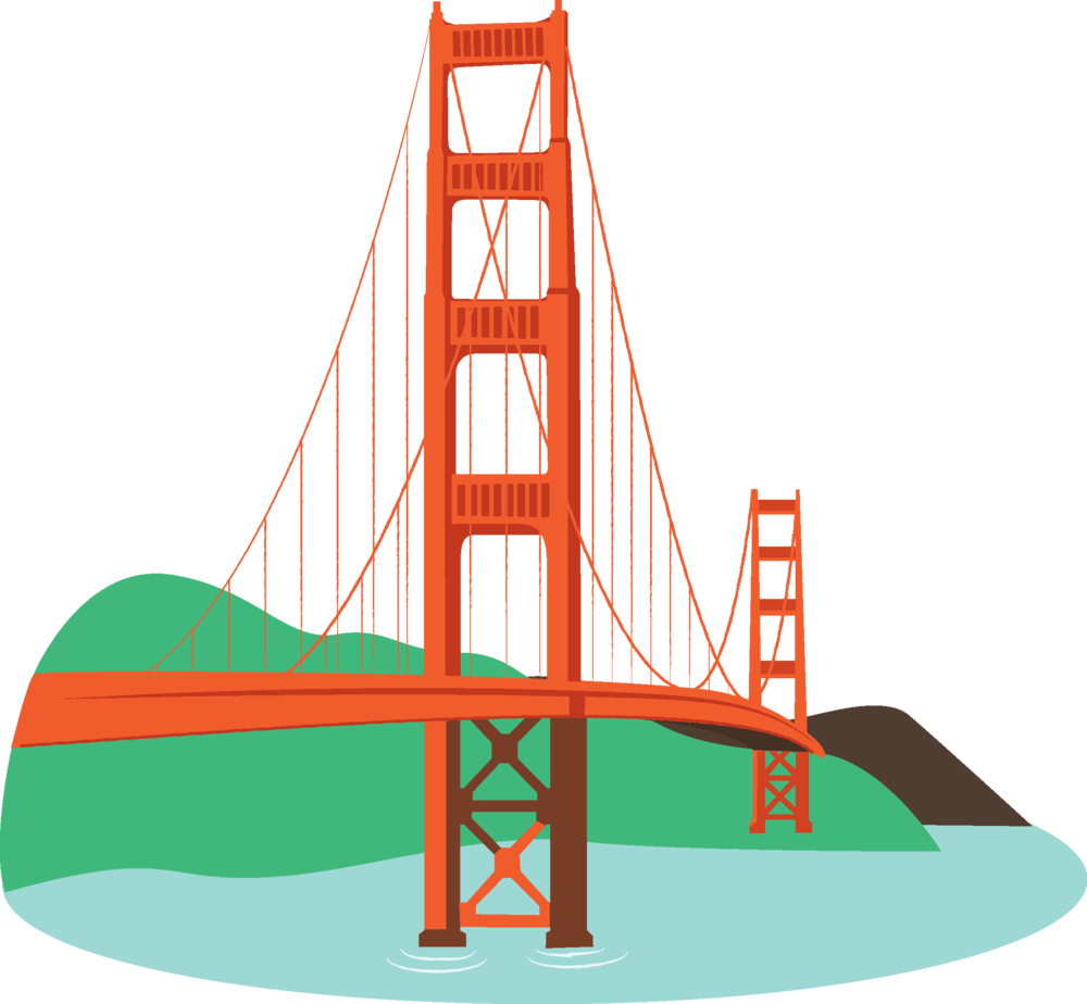 Golden Gate Bridge Clipart - Tumundografico