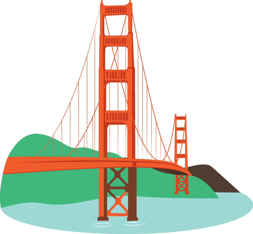 Golden gate clipart