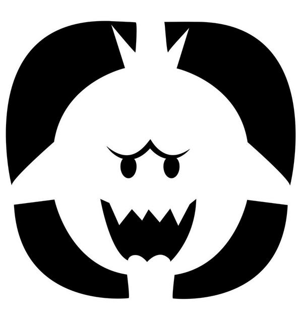 Nintendo Pumpkin Stencils -