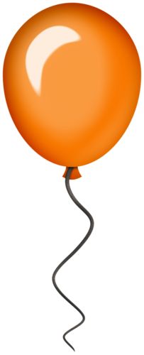 Orange balloon clipart