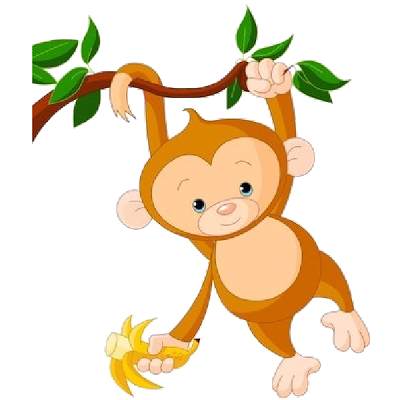 Cute monkey clipart free