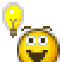 Idea Lightbulb Goes On Head Got Smiley Smilie Emoticon Animated ...