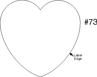 2 7/8" x 2 3/4" Heart Shaped Sticker