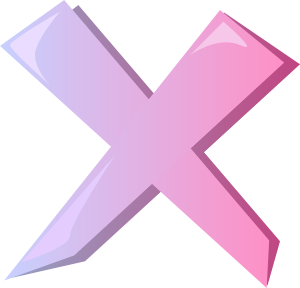 Cross Wrong X Icon clip art Free Vector