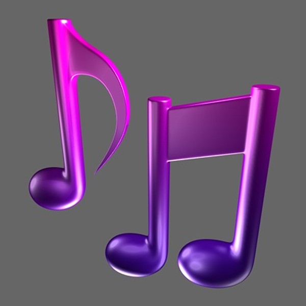 3D music notes - Imagui