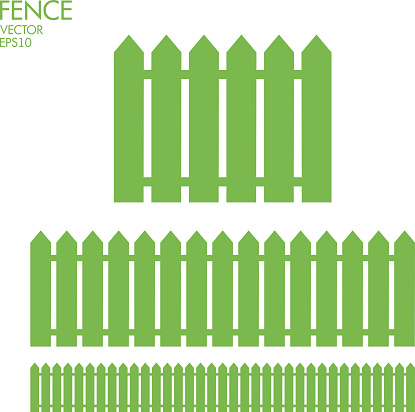 Picket Fence Clip Art, Vector Images & Illustrations