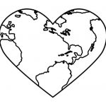 666 views heart shaped earth coloring page valentine39s day heart coloring ...