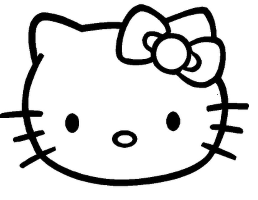 hello kitty clipart black and white - photo #12