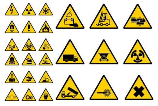 27 Vector warning signs