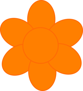 Orange Flower Clip Art - vector clip art online ...
