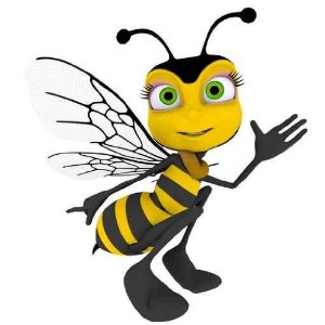 Amazon.com - Honey Bee Cartoon in Come down Here - 30"H x 30"W ...