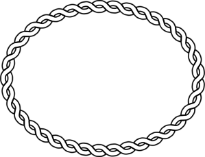 Rope Border Oval clip art free vector