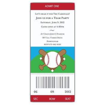 Baseball Invitation Template Log In