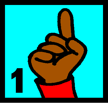 1 sign (in color) - Clip Art Gallery