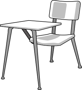 Furniture School Desk clip art Free Vector