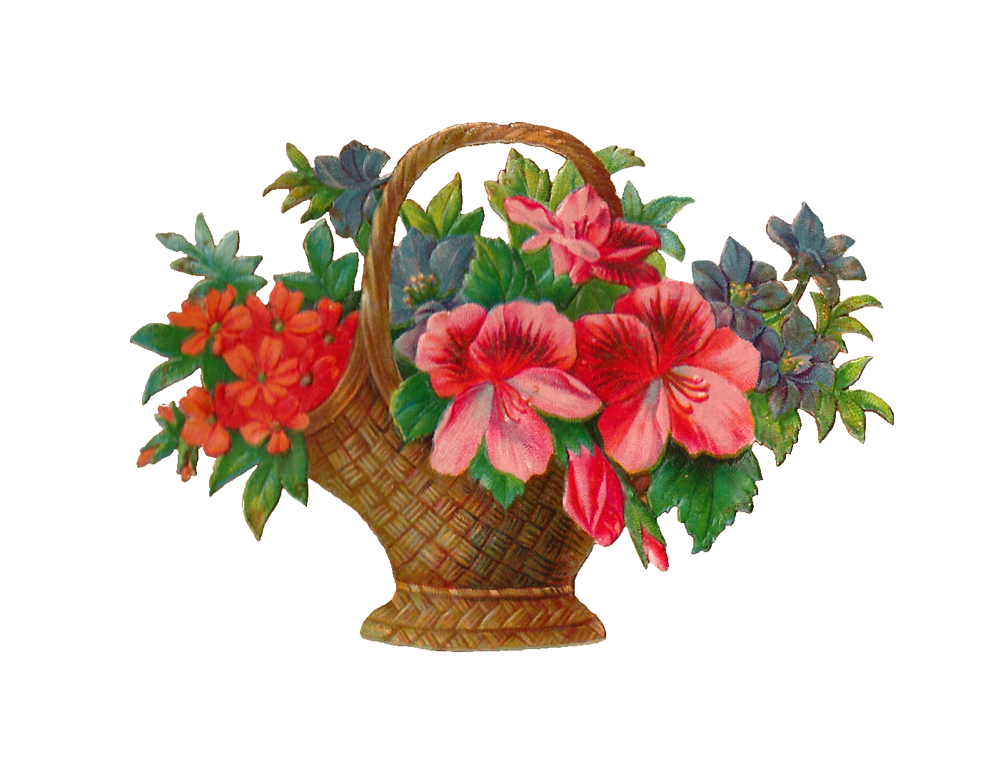 Antique Images: Free Flower Stock Image: Antique Flower Basket ...