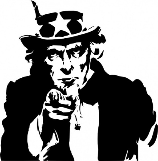Uncle Sam Pointing clip art | Download free Vector