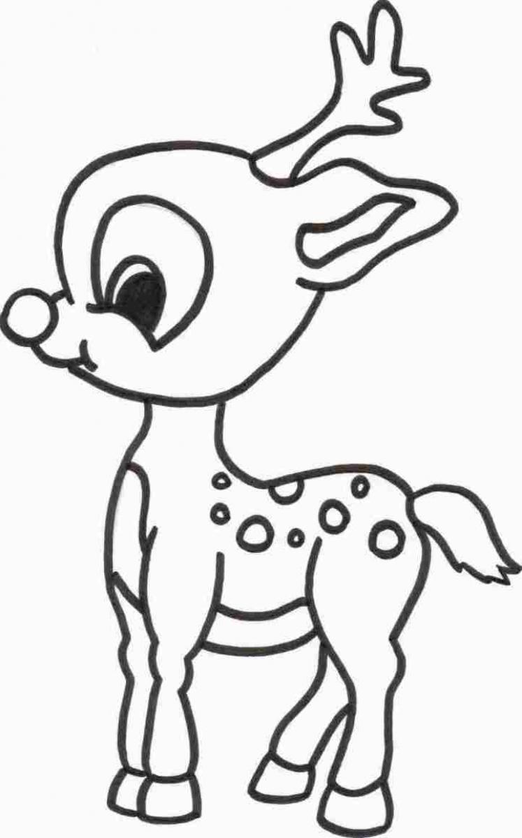 Cute Baby Reindeer Clipart