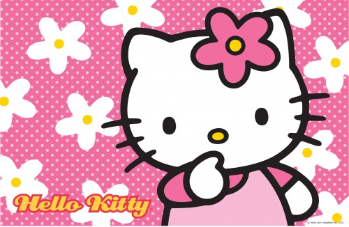 Hello Kitty Wallpaper with Floral Pink Background | HD Wallpapers ...