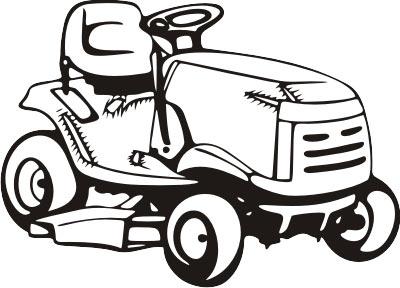 Riding lawn mower clipart free