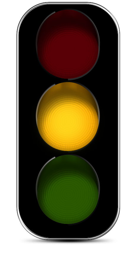 Yellow traffic light clipart