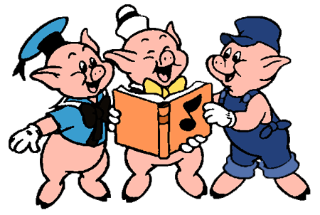 Clipart three little pigs