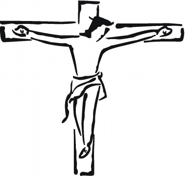 Jesus crucified on the cross coloring page | Super Coloring
