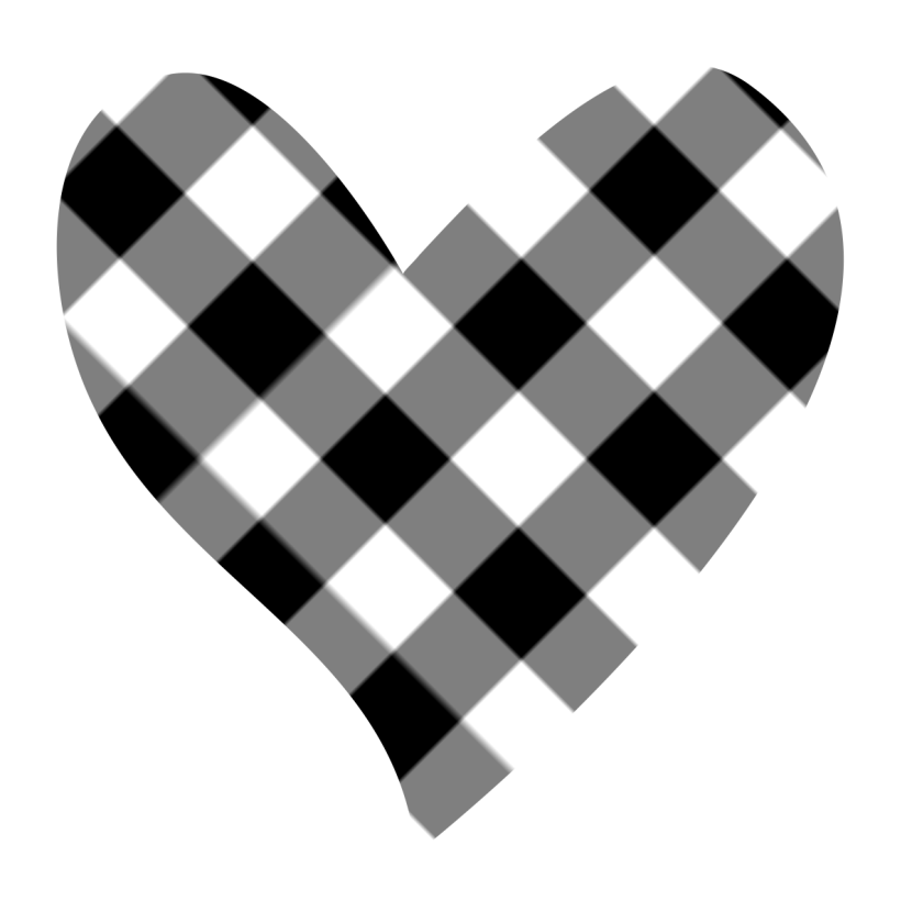 Simple background heart black and white clipart