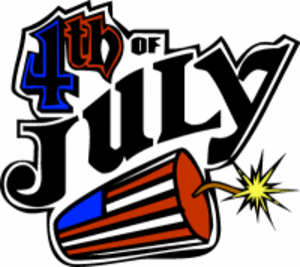 U.S.A.â??Independence Day Free Clip Art: Happy July 4th Text Banner ...