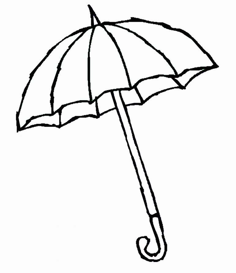 Umbrella Coloring Sheet - AZ Coloring Pages