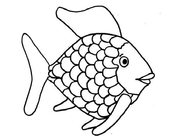 Rainbow Fish Clipart Black And White