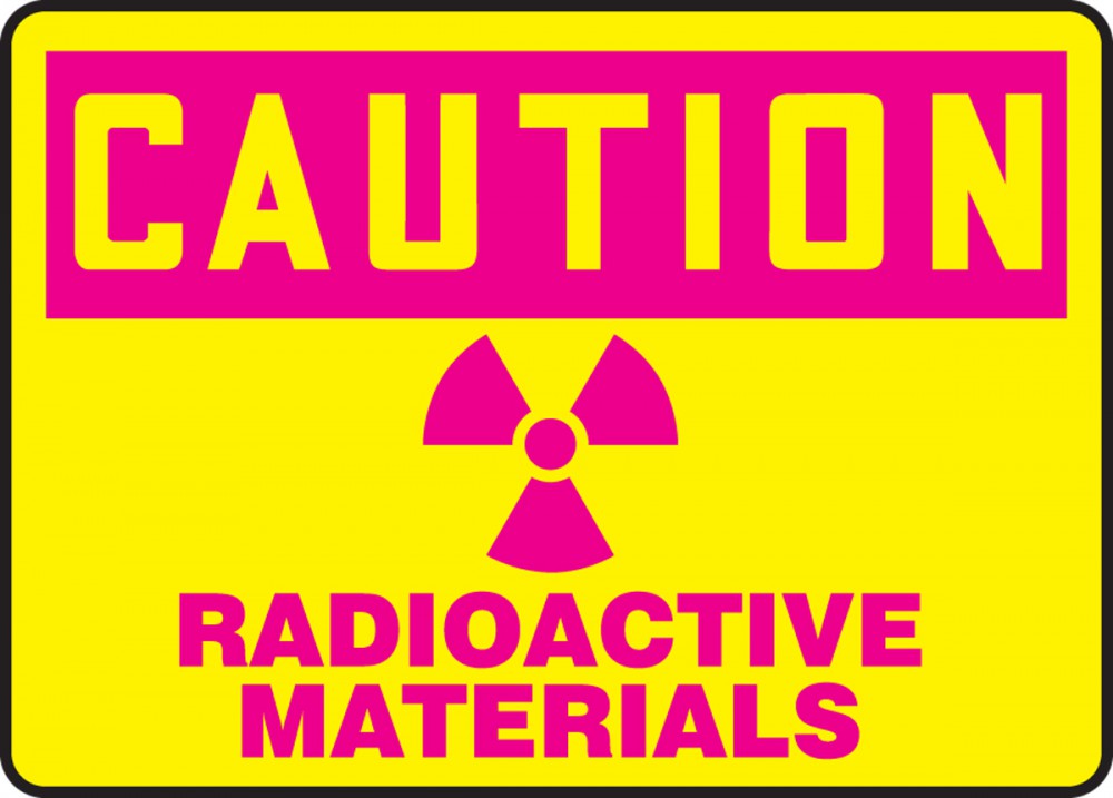 Radioactive Materials OSHA Caution Safety Sign MRAD622