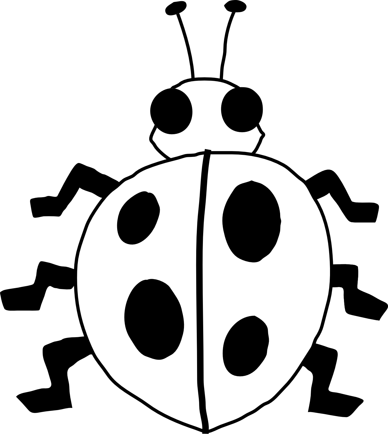 Clipart bugs black and white - ClipartFox