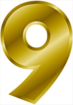Free gold-number-9 Clipart - Free Clipart Graphics, Images and ...