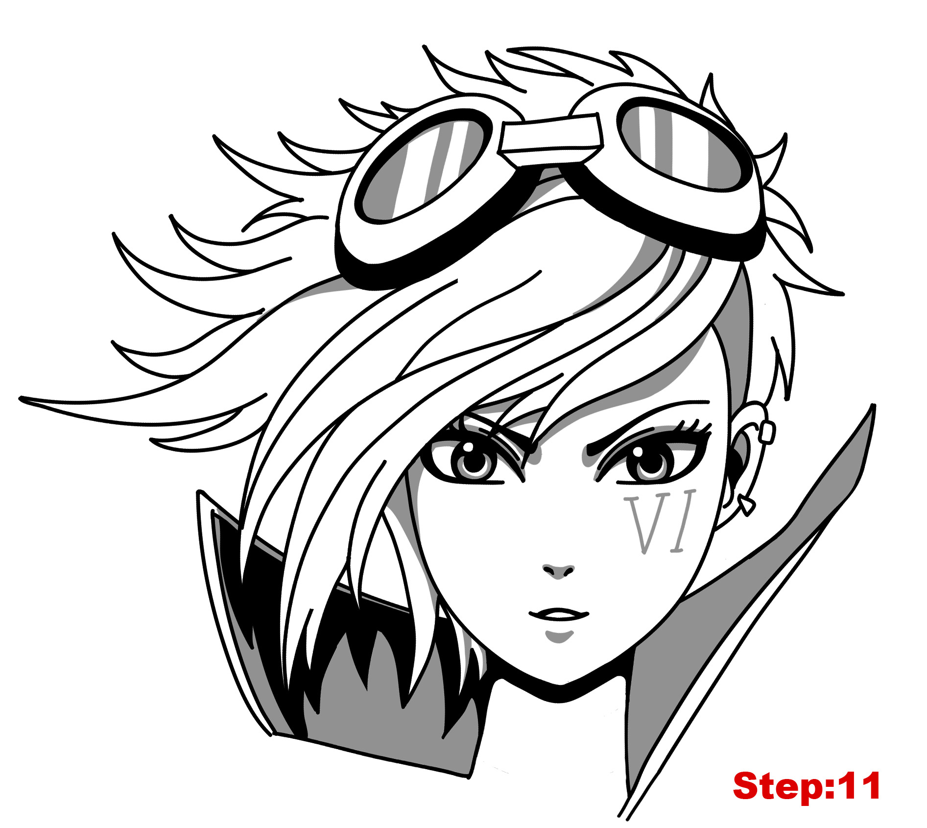 Anime Face And Hair - ClipArt Best