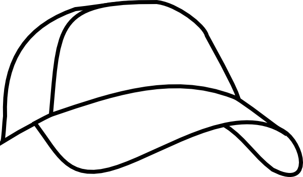 Baseball cap clipart black and white - ClipartFox