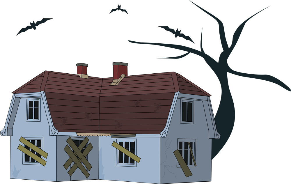 Animated haunted house clipart
