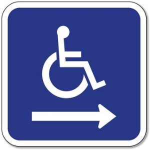 ADA Handicapped Wheelchair Accessible Symbol Signs with Right ...