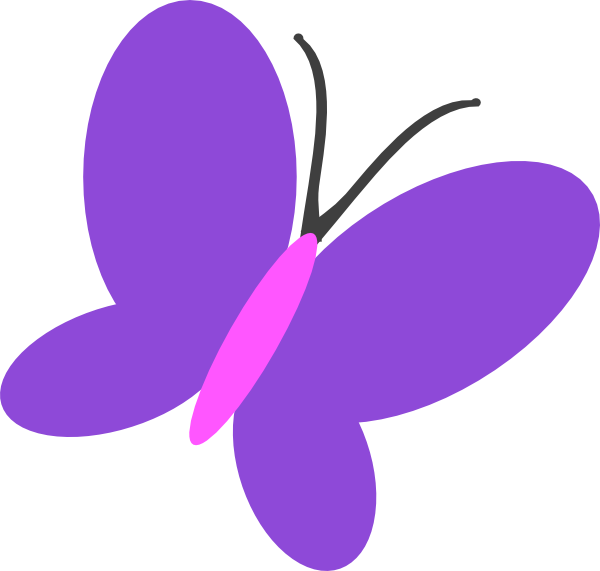 Purple butterfly clip art