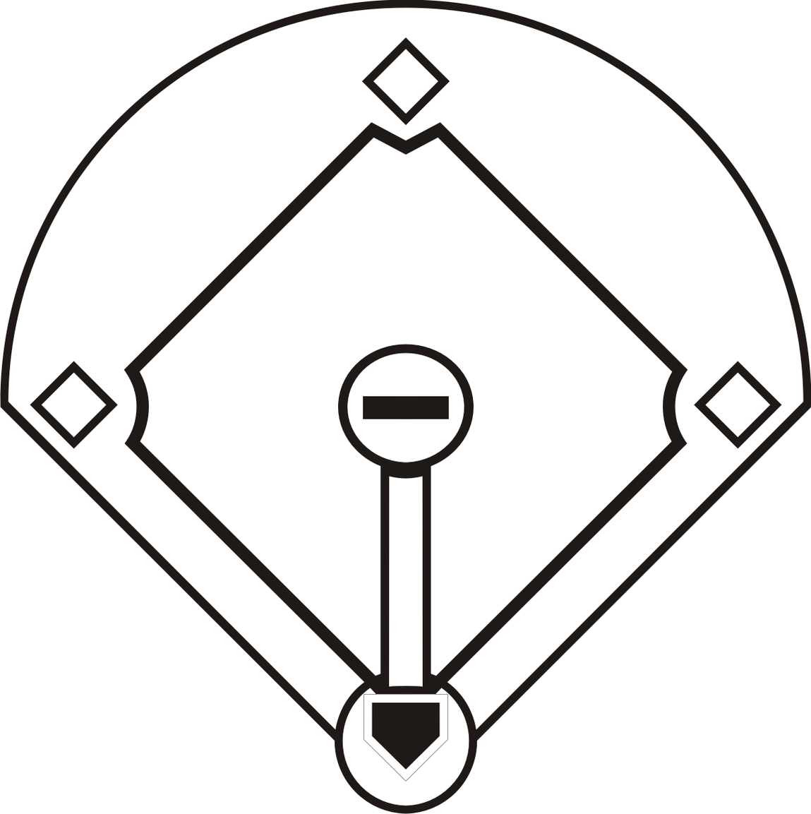 Picture Of Baseball Diamond Clipart - Free to use Clip Art Resource