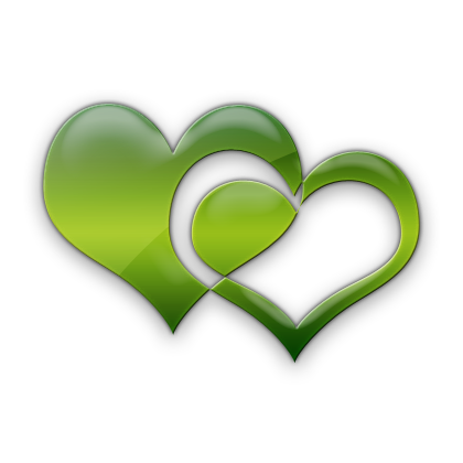 Double Hearts (Heart) Icon #029025 » Icons Etc